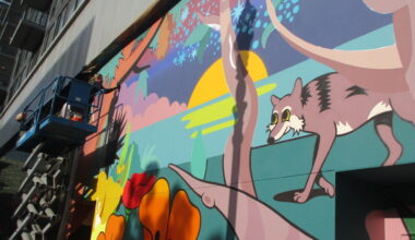 Painting huge murals downtown on The Torrey! – Cool San Diego Sights!