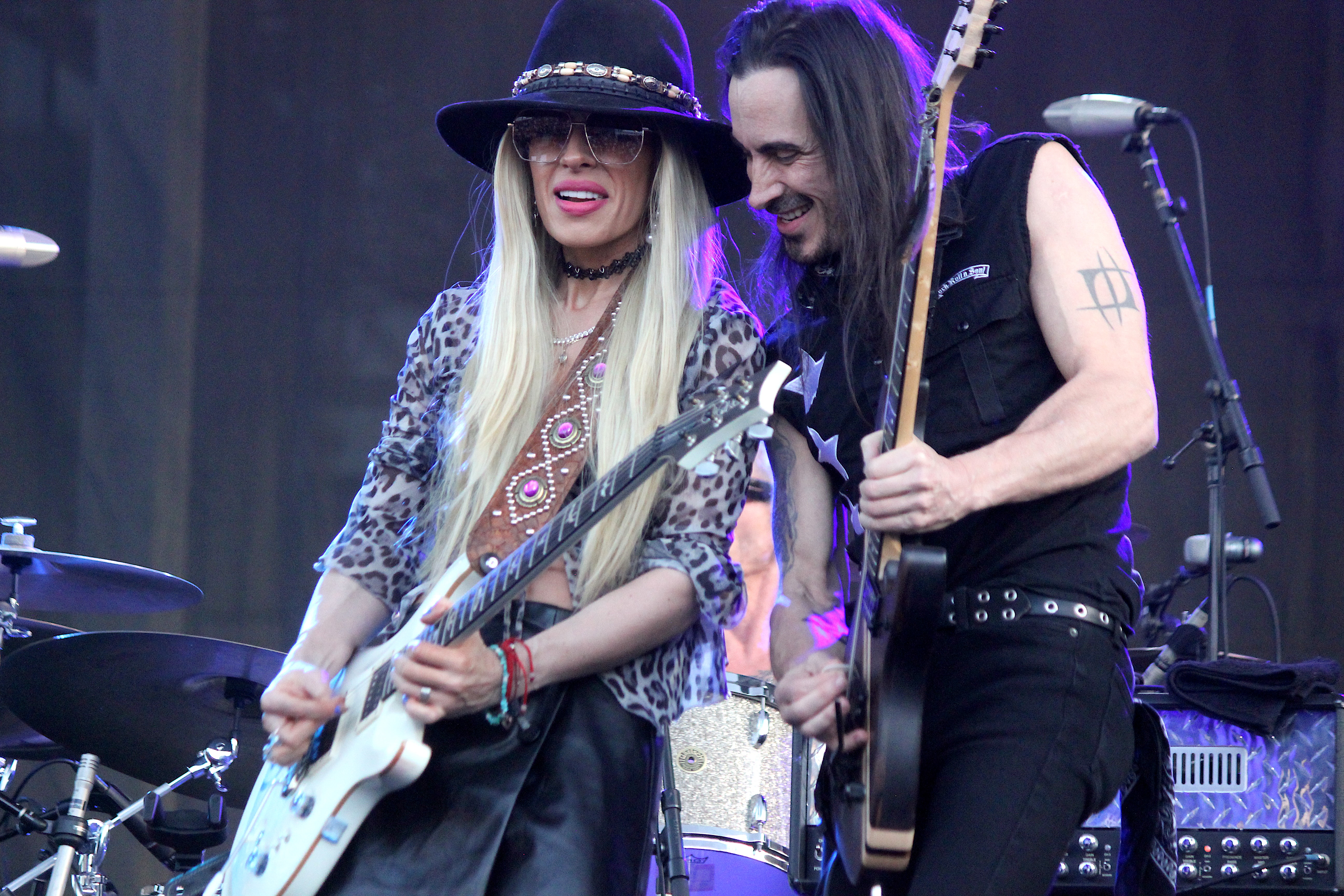 Guitarists Orianthi and Nuno Bettencourt perform with all-star band Kings...