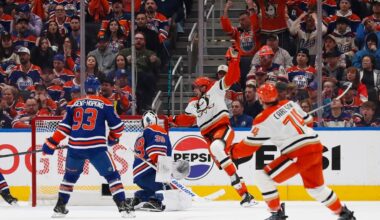 Gauthier breaks late tie as the Ducks beat the Oilers 6-4 in Game 2 to even series