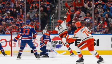 Gauthier breaks late tie as the Ducks beat the Oilers 6-4 in Game 2 to even series
