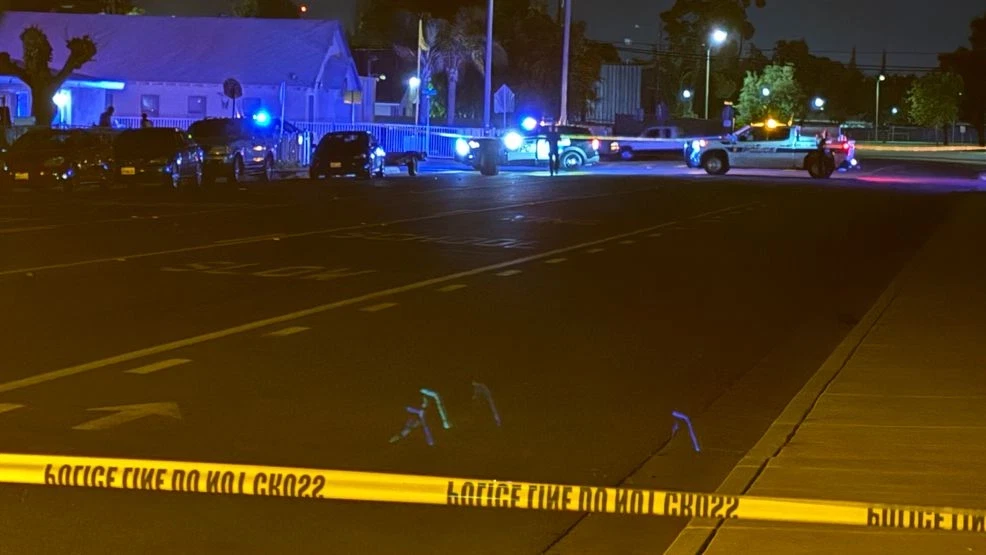 One person was hurt after a crash on Beale Avenue Monday night. PHOTO: KBAK/KBFX