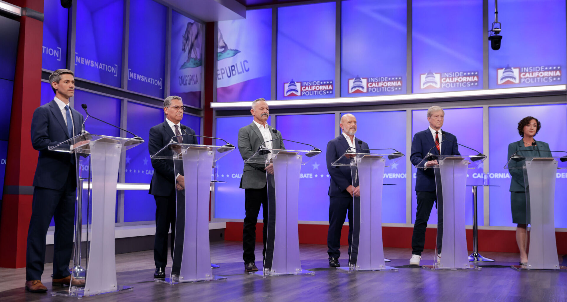 Becerra, Porter sharpen attacks in first debate since Swalwell's exit