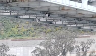 Suspected car thief climbs under Bay Bridge after SF car chase