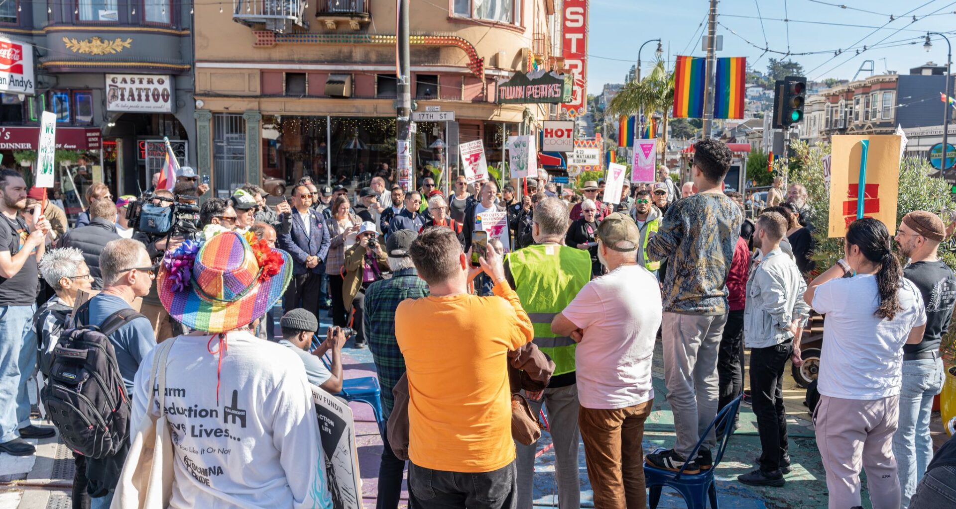 Advocates Gather In The Castro To Protest Proposed Cuts To Local Lgbtq Health Programs