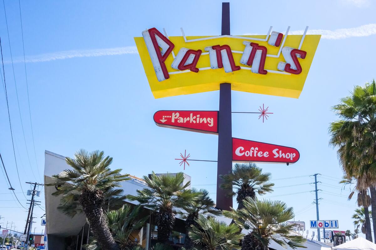 The exterior of Pann's Restaurant, which opened in Westchester in 1958.