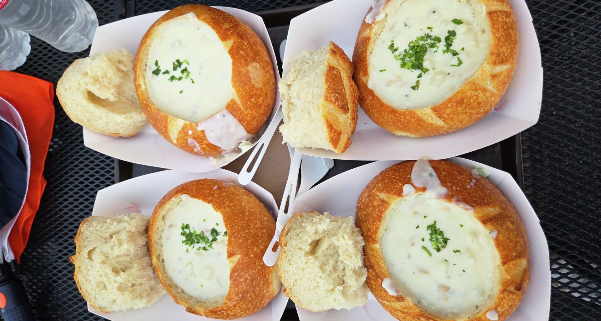 The iconic bread bowl at Boudin Bakery is not very good