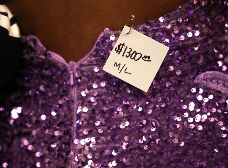 Saphiera Stillwell wears a prom dress, with a sticker price of $1,300.