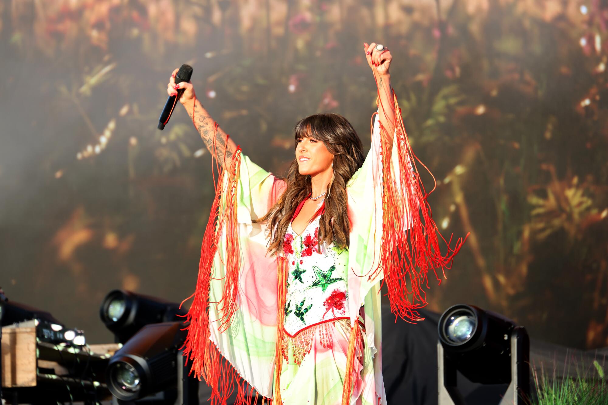Ella Langley performs on the Mane Stage during the Stagecoach 