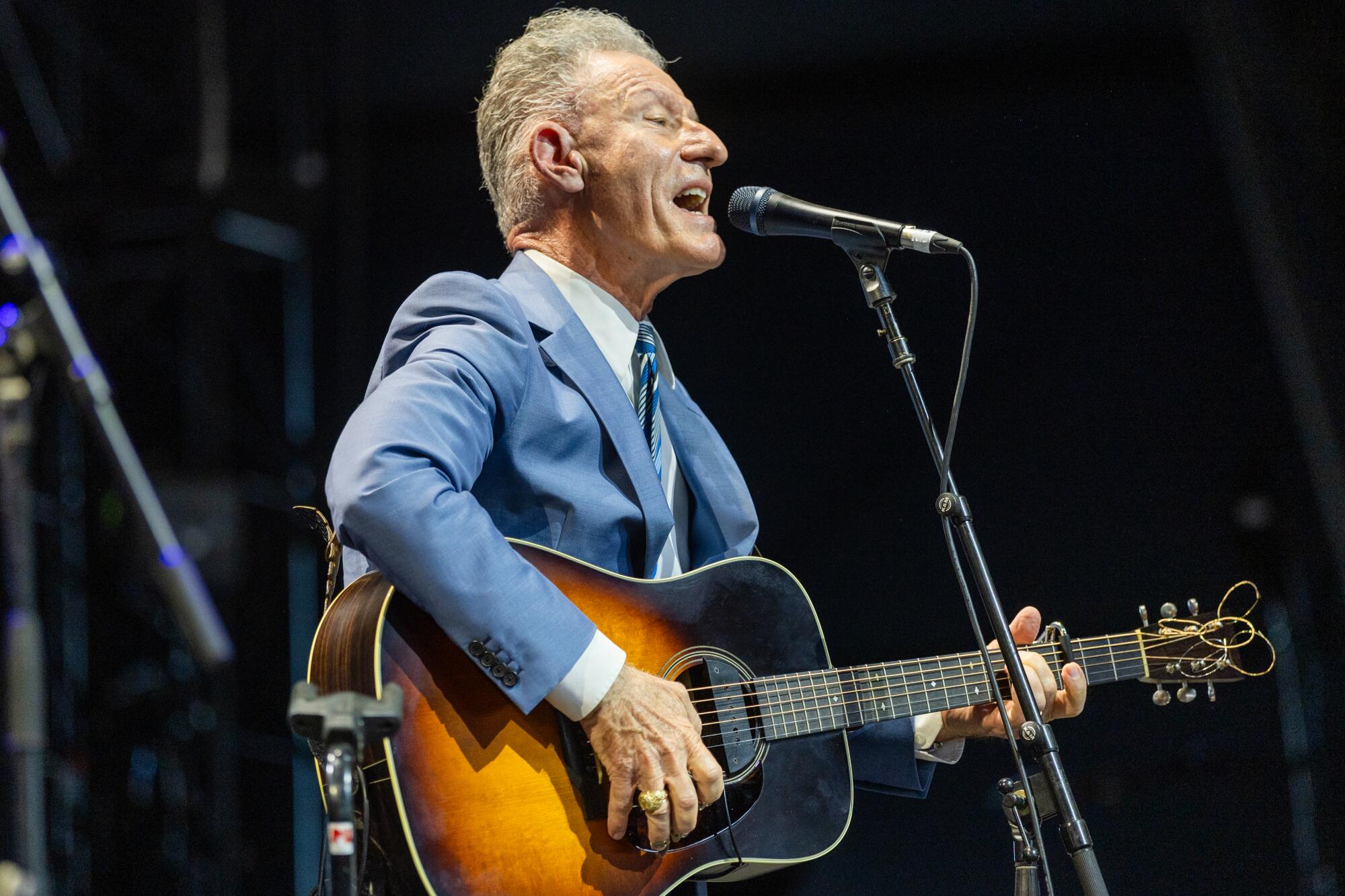 Lyle Lovett performs Friday at the Stagecoach festival in Indio.
