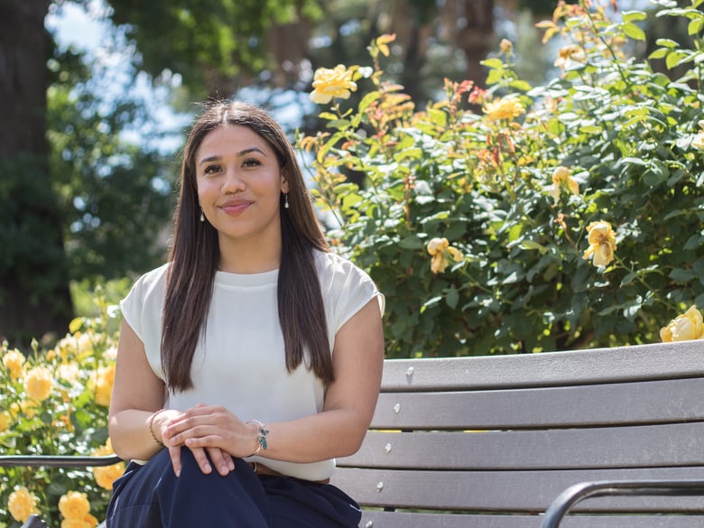 Daniela Valladares Hernandez Monday, April 13, 2026, in the McKinley Park Rose Garden in East Sacramento. Daniela Valladares Hernandez Monday, April 13, 2026, in the McKinley Park Rose Garden in East Sacramento.