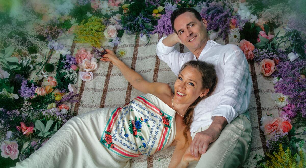 Betsy Morgan and Max von Essen star in "Brigadoon" at Pasadena Playhouse. 