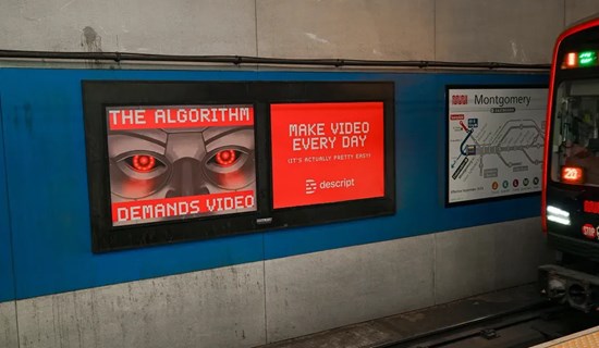 Descript Debuts First-Ever Billboard Campaign in San Francisco Municipal Railway Station