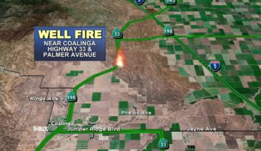 Crews battling fast-moving wildfire in Fresno County