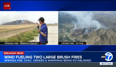 Rob McMillan reports from scene of Springs Fire