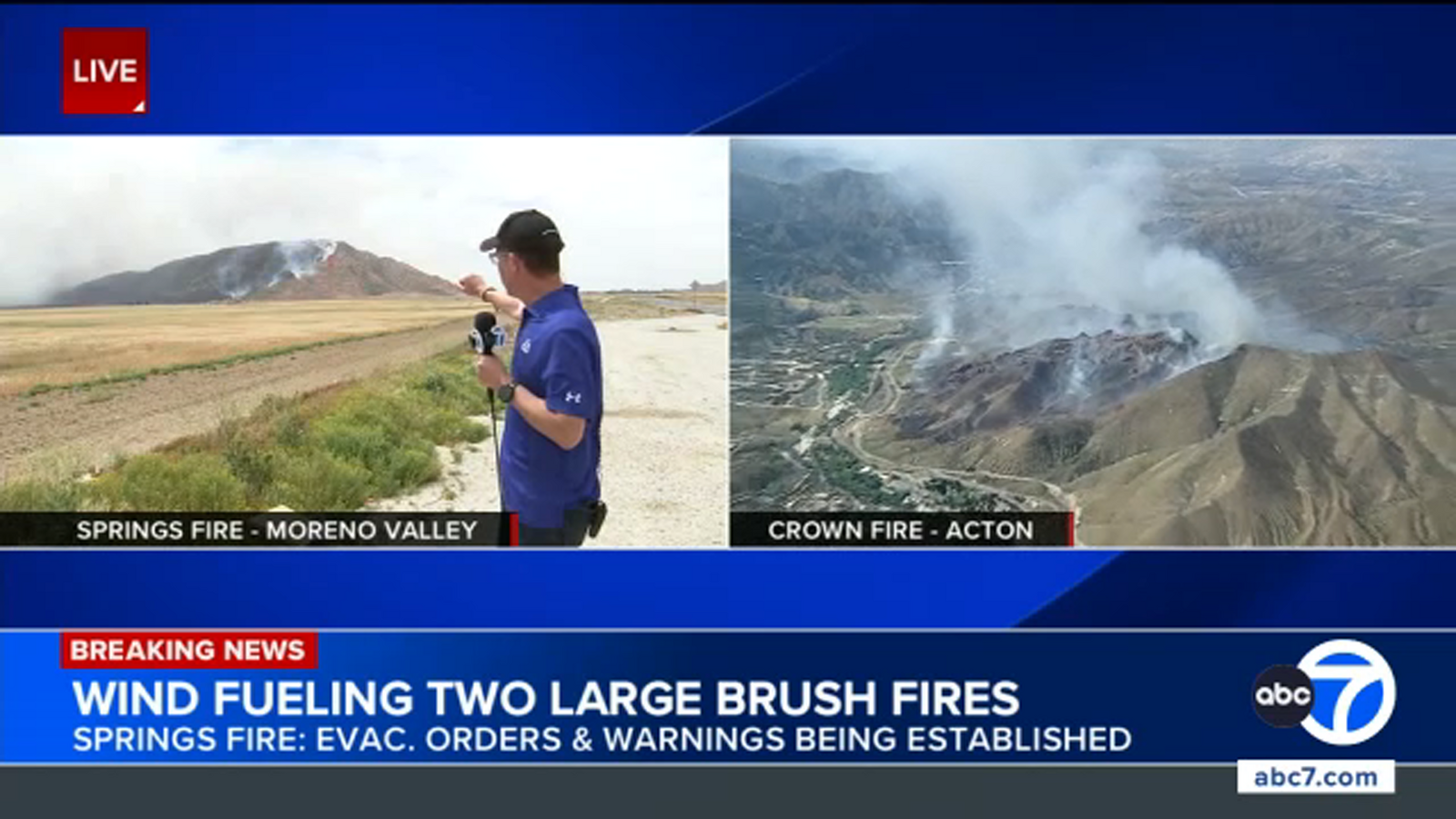 Rob McMillan reports from scene of Springs Fire