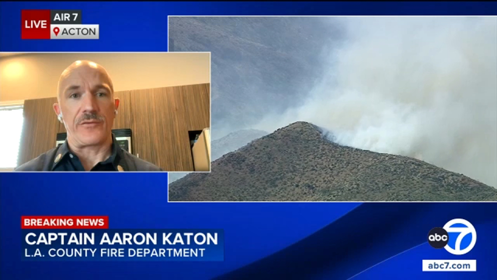 Crown Fire moving away from populated areas