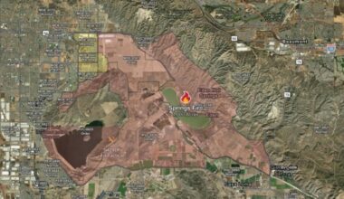 MAP: Springs Fire in Moreno Valley prompts evacuations
