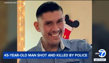 Cellphone video shows LAPD officers shooting man in back in South Los Angeles, family says