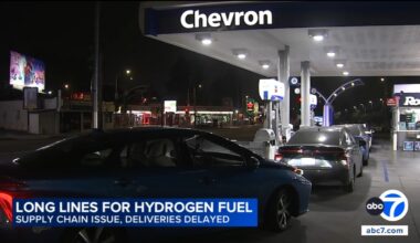 SoCal drivers finding long lines for hydrogen fuel amid supply chain issue