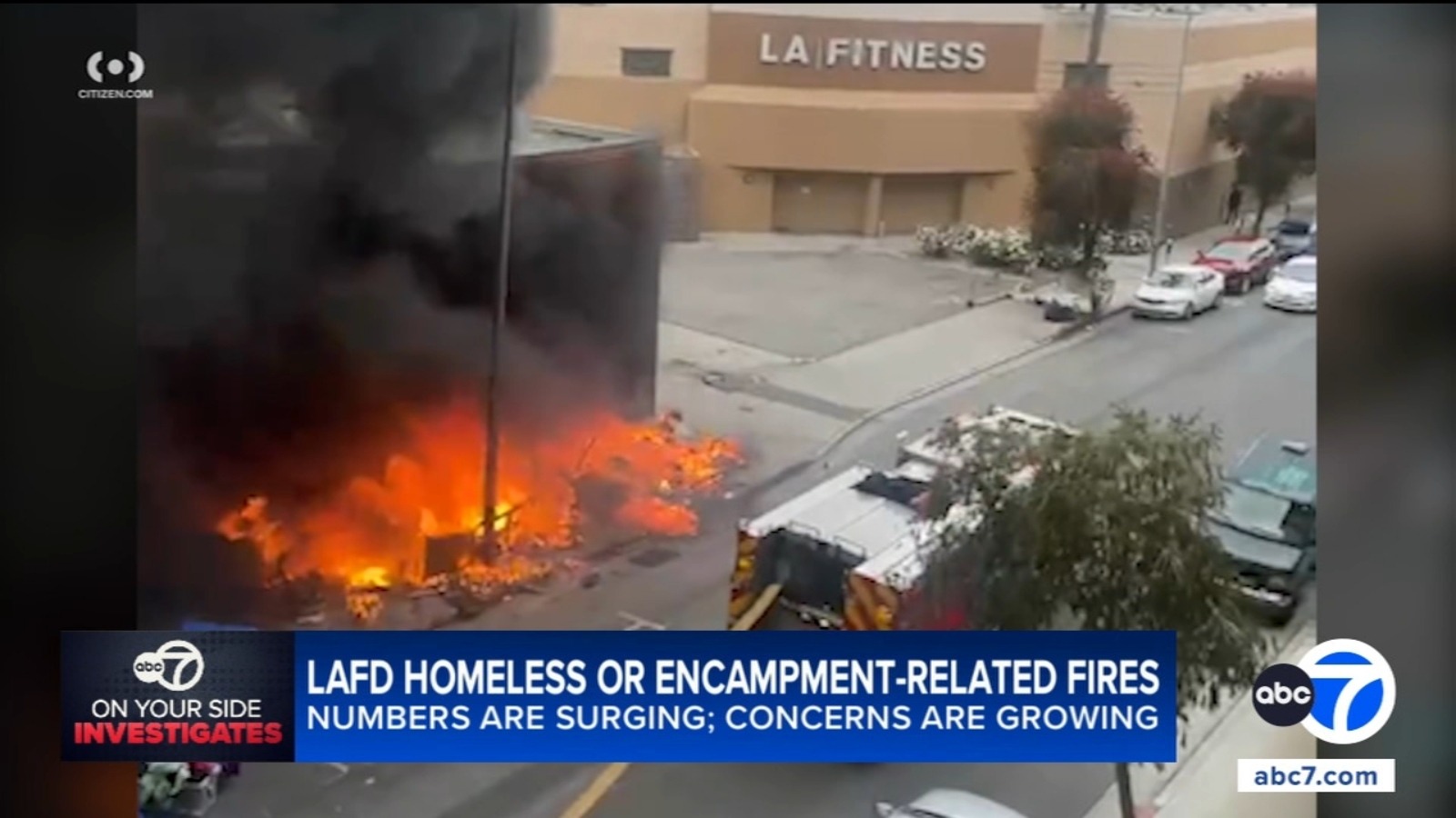 Los Angeles averaged 46 homeless‑related fires a day in 2025, new data shows