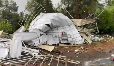 Tornado destroys barn and topples trees on Clovis property