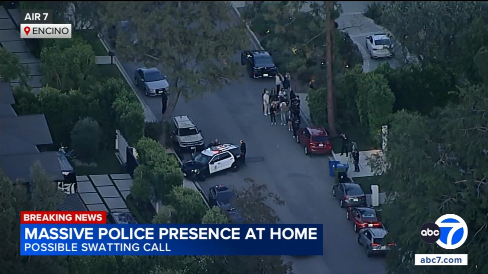 Possible swatting call prompts large police response in Encino
