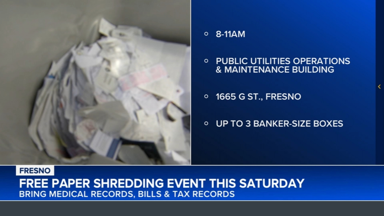City of Fresno holding free paper shredding event
