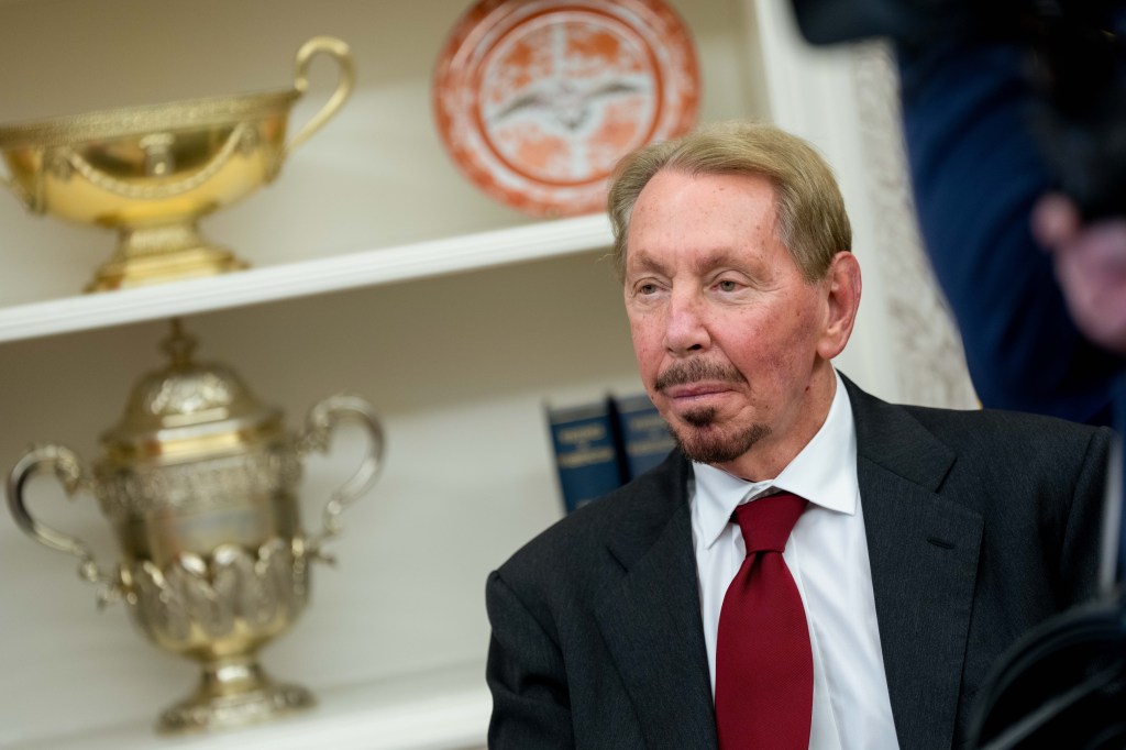 Larry Ellison, co-founder and executive chairman of Oracle Corp., at an executive order signing ceremony.