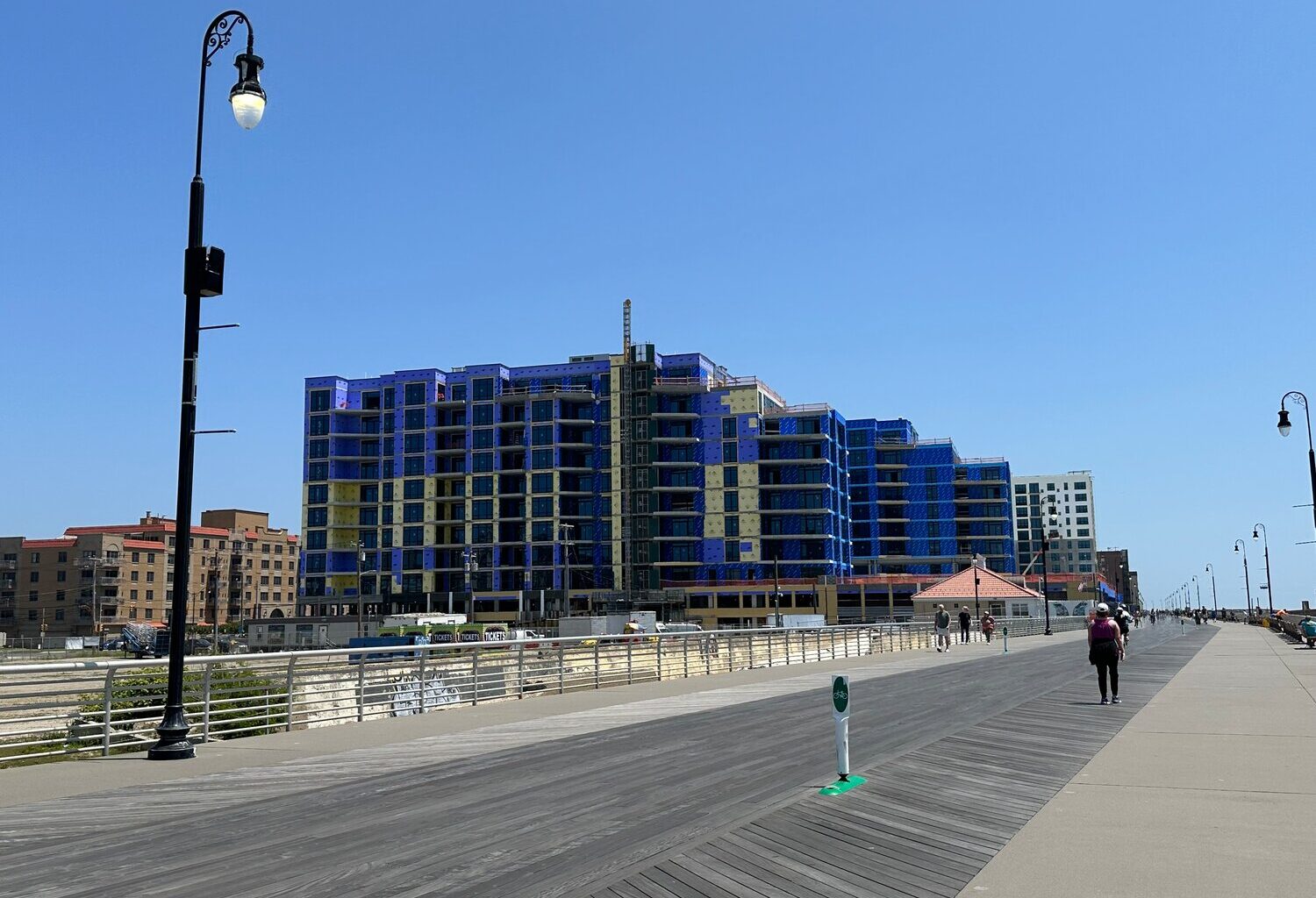 Construction underway on developments along the Long Beach Boardwalk development.