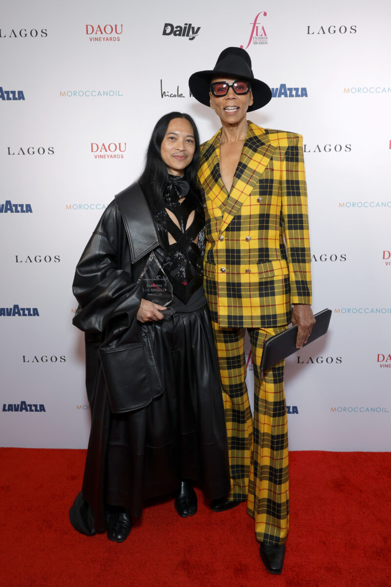 Honoree Zaldy, recipient of the Lifetime Achievement Award, and RuPaul 