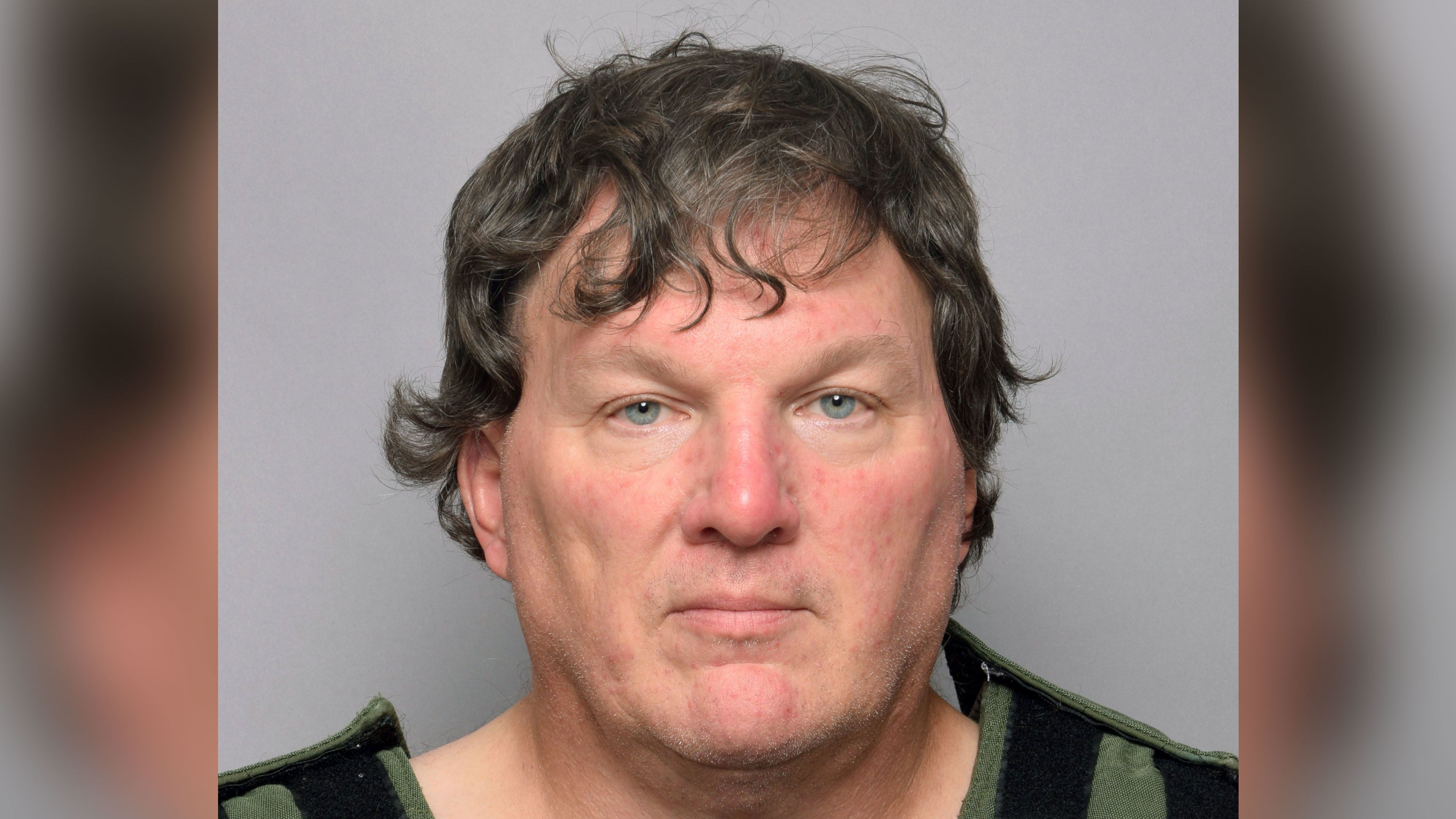 LONG ISLAND, NY - JULY 14:  In this handout provided by the Suffolk County Sheriffís Office, Rex Heuermann poses for his booking photo on July 14, 2023. Heuermann, 59, is charged with three counts of first-degree murder for the killings of Melissa Barthelemy in 2009, and Megan Waterman and Amber Costello the following year, according to the Suffolk County District Attorney. He pleaded not guilty to the murders and a judge ordered he be held without bail. (Photo by Suffolk County Sheriffís Office via Getty Images)