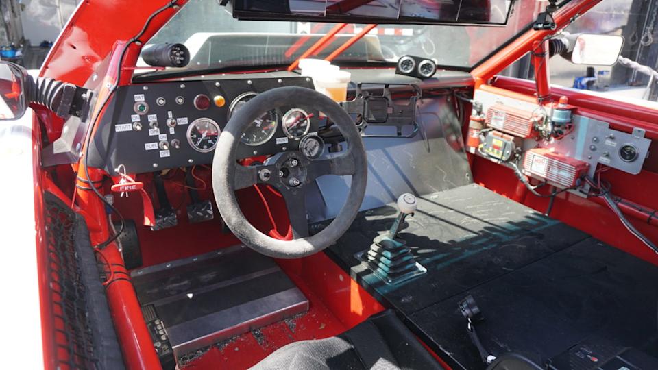 interior dashboard of a racing vehicle