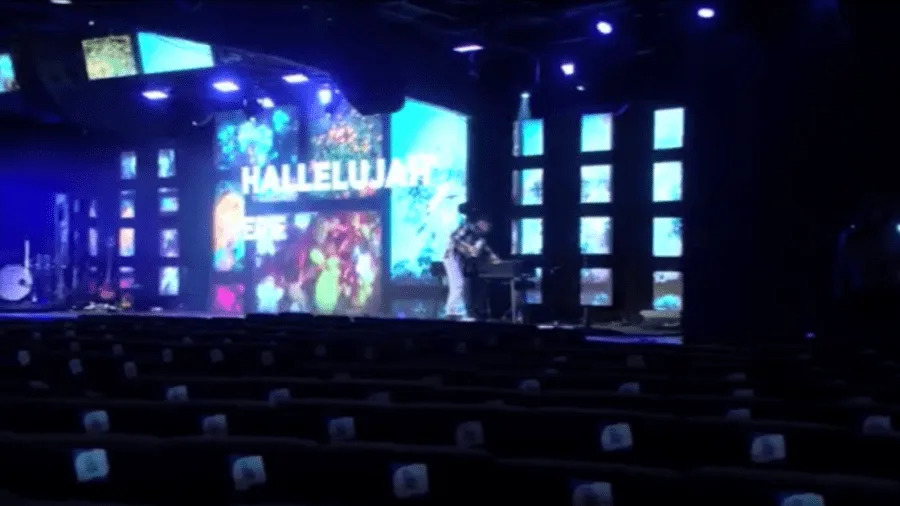 <em>Staff at Discovery Church in Southwest Bakersfield prepare for a large crowd ahead of Easter Sunday. </em>