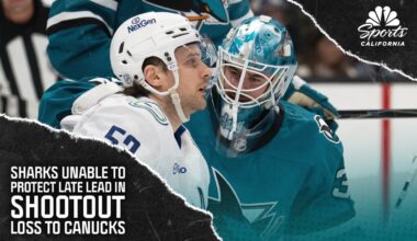 Sharks unable to protect late lead in shootout loss to Canucks – NBC Sports Bay Area & California