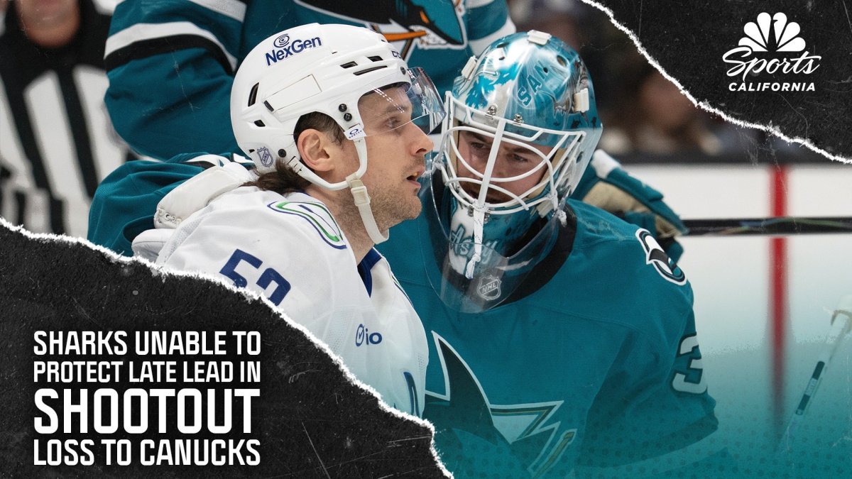 Sharks unable to protect late lead in shootout loss to Canucks – NBC Sports Bay Area & California