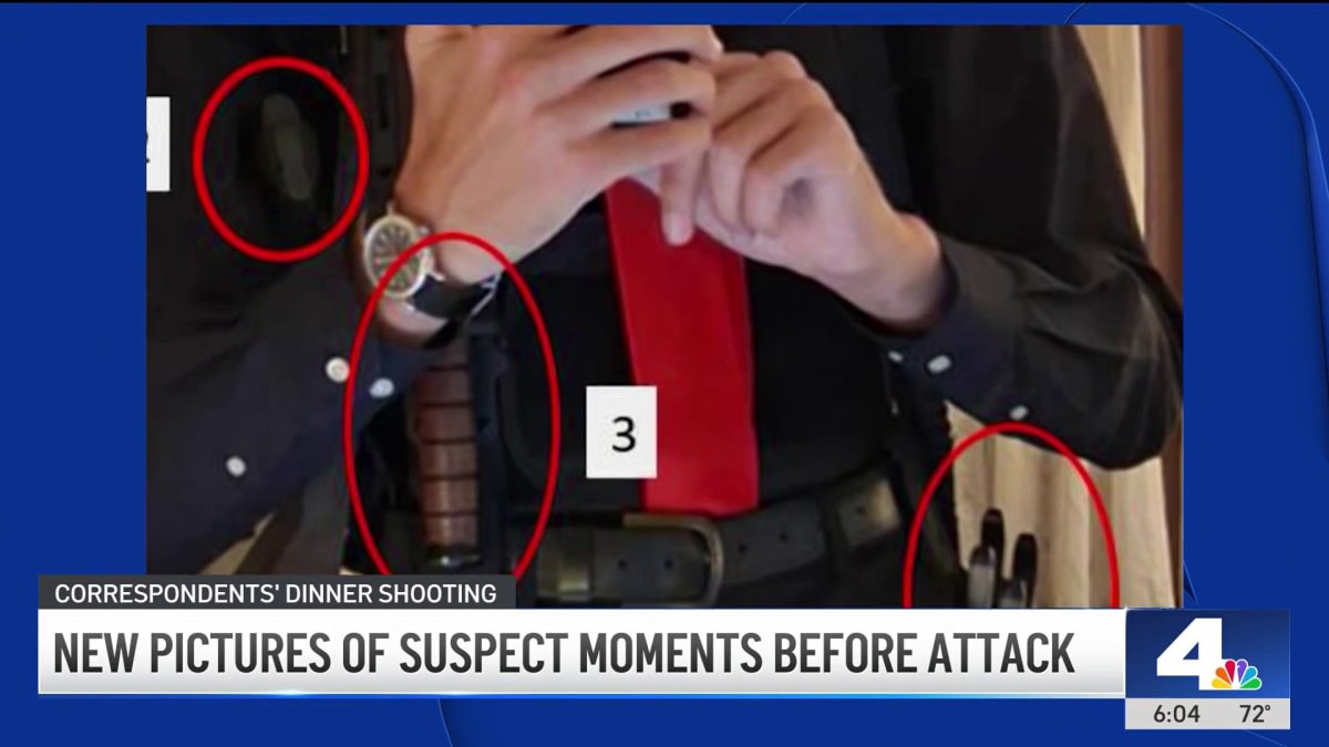 New pictures show Correspondents’ Dinner gunman armed with weapons – NBC Los Angeles