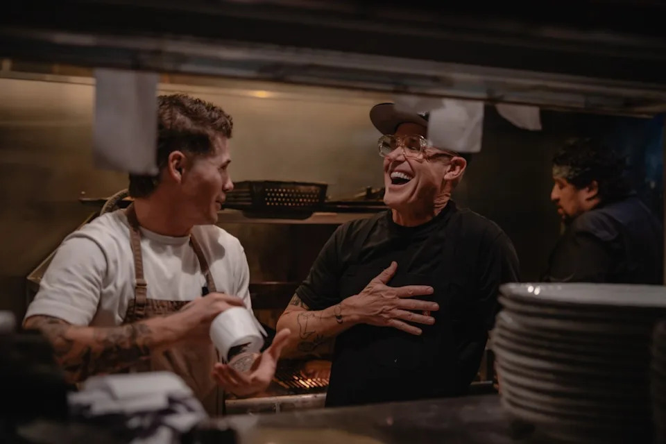 <em>Chef Owens and Malarkey in the kitchen (Puffer Malarkey Collective).</em>