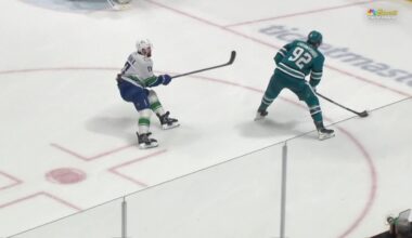 The Canucks deal a blow to the slim playoff hopes for the Sharks with a 4-3 shootout win