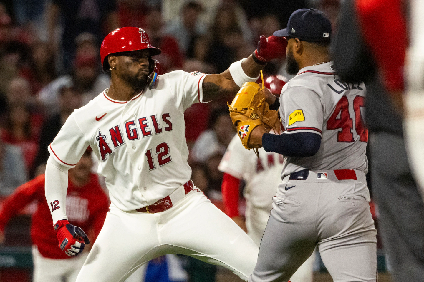 Brawl breaks out between Braves pitcher Reynaldo López and Angels slugger Jorge Soler