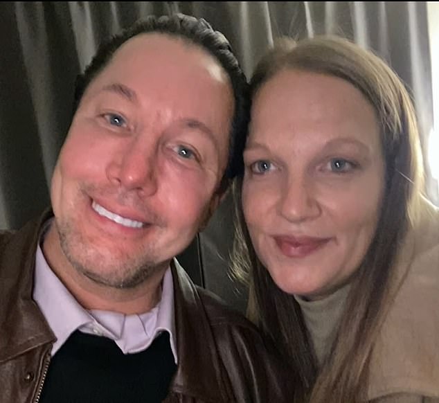 Adams's court appearance on Monday was only in regard to his identity theft charges, but he is also the primary suspect in his girlfriend Racquel Sabean's murder in Mexico (pictured together)