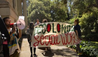 Master of Social Welfare students protest student, faculty layoffs | Campus