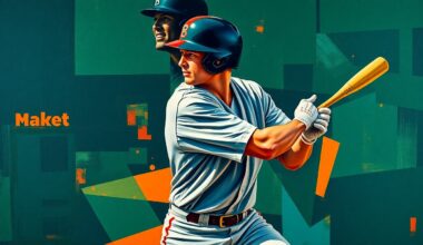 A cubist-style painting depicting a baseball player