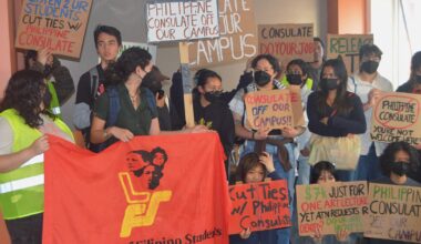 Students protest lecture sponsored by Philippine Consulate, demanding it severs ties with campus | Campus