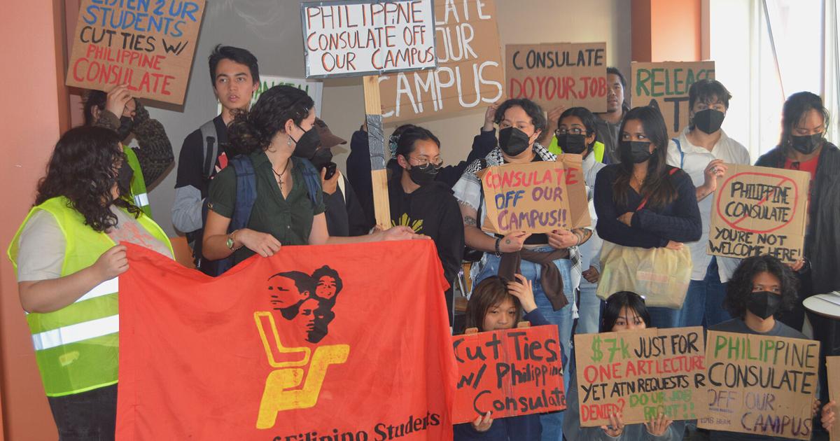 Students protest lecture sponsored by Philippine Consulate, demanding it severs ties with campus | Campus
