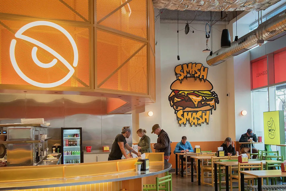 The brick-and-mortar Smish Smash location inside Saluhall on Market Street in downtown San Francisco, Tuesday, Jan. 28, 2025. (Charles Russo/SFGATE)