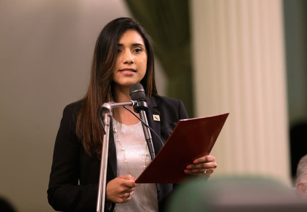 State Sen. Sabrina Cervantes said her background and legislation she has passed may have motivated the arrest. AP