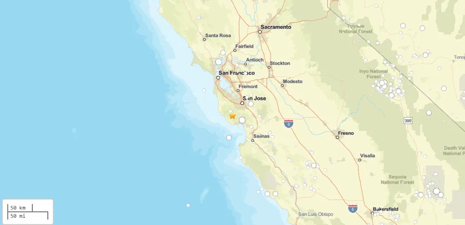 The United States Geological Survey said a magnitude 4.6 earthquake struck the Bay Area of California in the early morning of April 2, 2026.