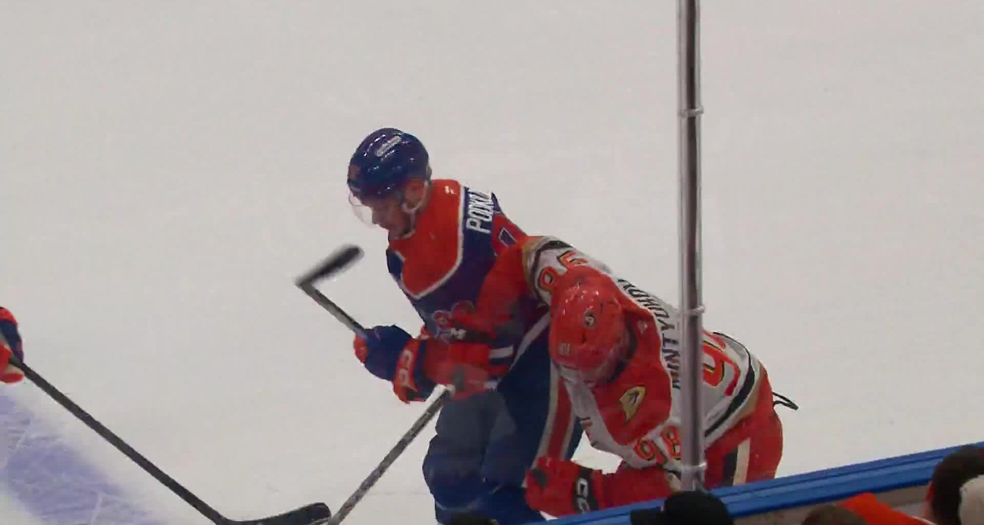 Kapanen's 2nd goal of game with 1:54 remaining lifts Oilers over Ducks 4-3 in playoff opener