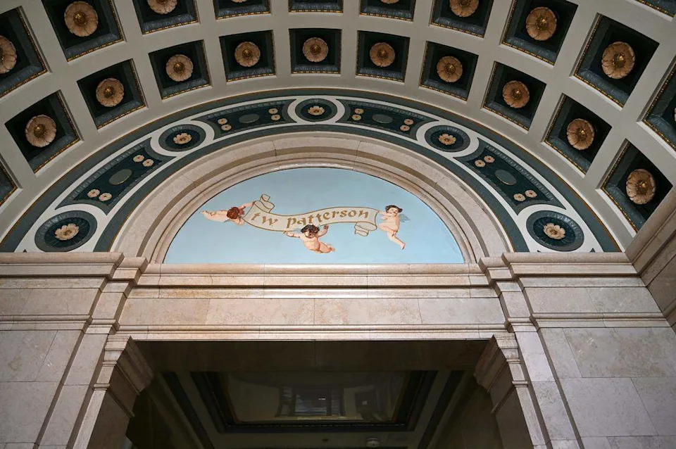 An interior photograph of the historic T. W. Patterson building, a landmark in downtown Fresno, photographed Wednesday, April 1, 2026 in Fresno. The building has been listed for sale online at $8.1 million.