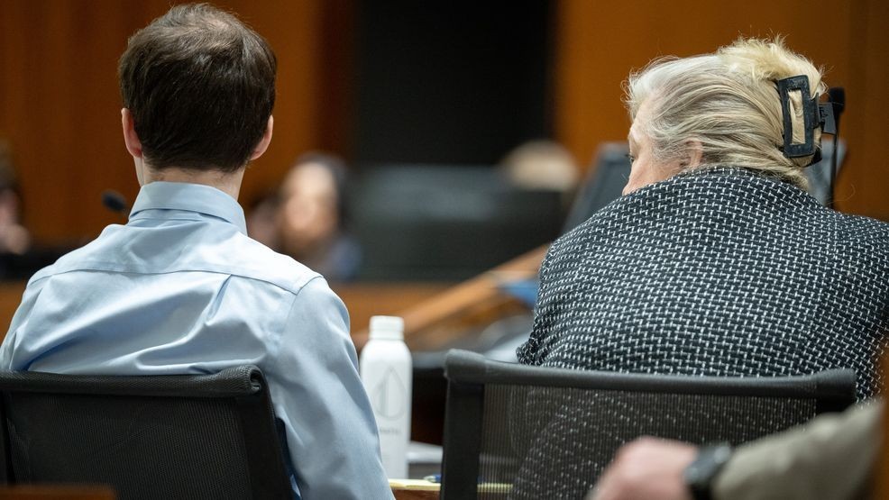 (Trent Nelson  |  The Salt Lake Tribune) Tyler Robinson and defense attorney Kathryn Nester in 4th District Court in Provo on Friday, April 17, 2026 during a hearing for Robinson, accused in the fatal shooting of Charlie Kirk.